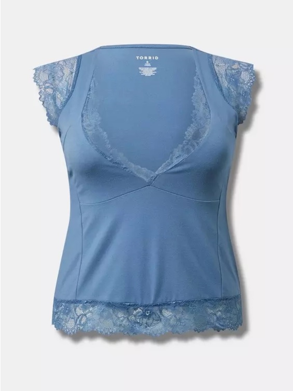 Torrid foxy sweetheart nwt size 3(22/24)Blue Lace-Trim Tank